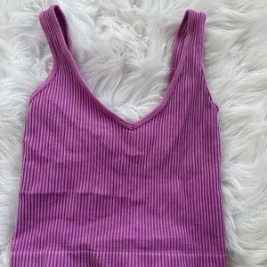 Aura Magenta Crop Tank Top
